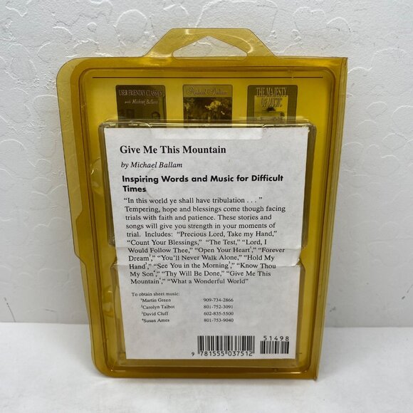 Vintage 1994 Give Me This Mountain Michael Ballam Cassette Tape Words Music - Picture 5 of 7